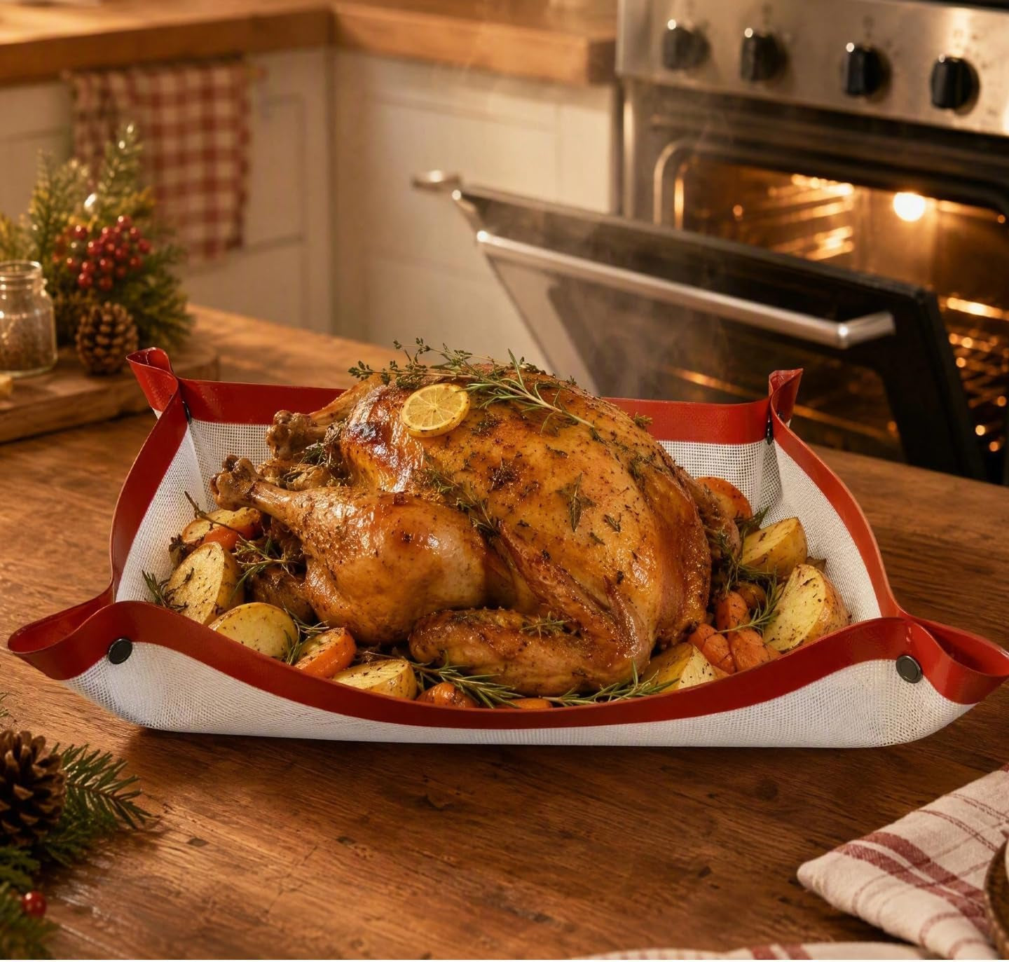 Transform Your Baking with the Extra Large 23.6" x 15.8" Silicone Baking Mat - Snap Lock Edges for Mess-Free Cooking and Ultimate Non-Stick Performance