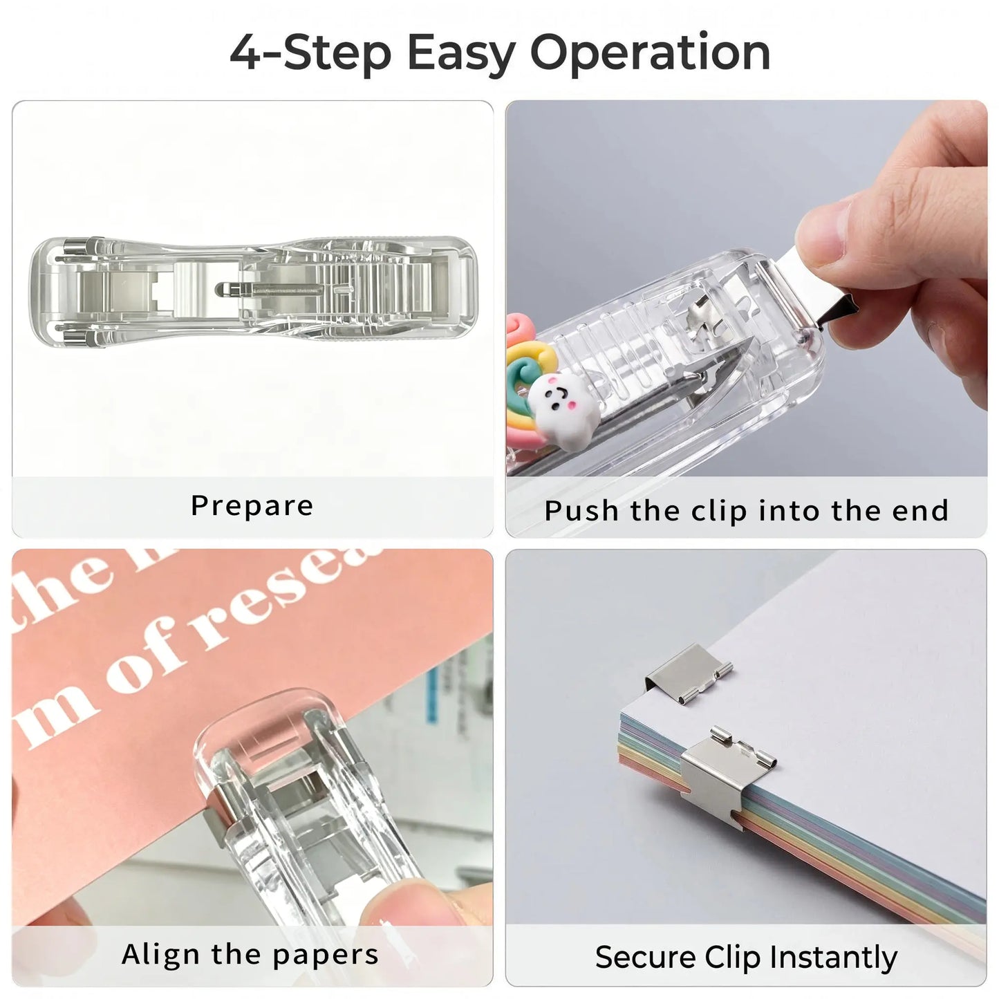 Ultimate Zipclip Set: 4 Zipclips, 50 Colorful Clips, 50 Silver Clips & 10 Triangle Clips - Perfect for Back to School Organization!
