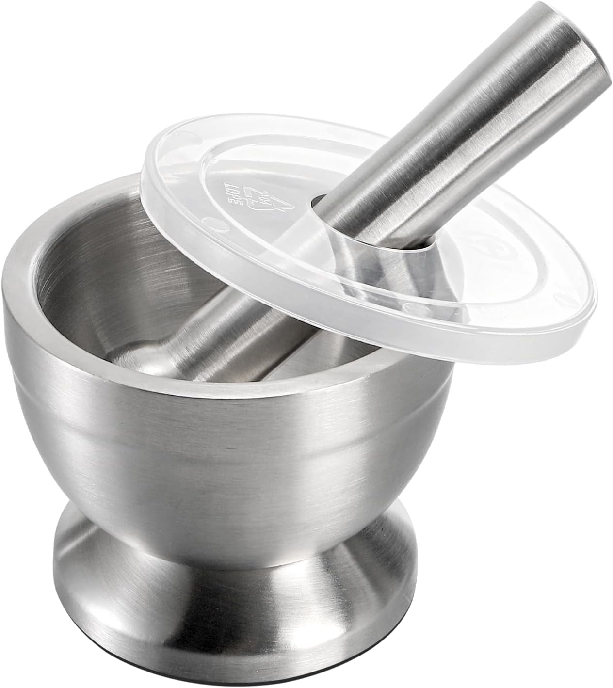 Mortar and Pestle Sets 18/8 Brushed Stainless Steel Spice Grinder Pill Crusher Molcajete Herb Bowl