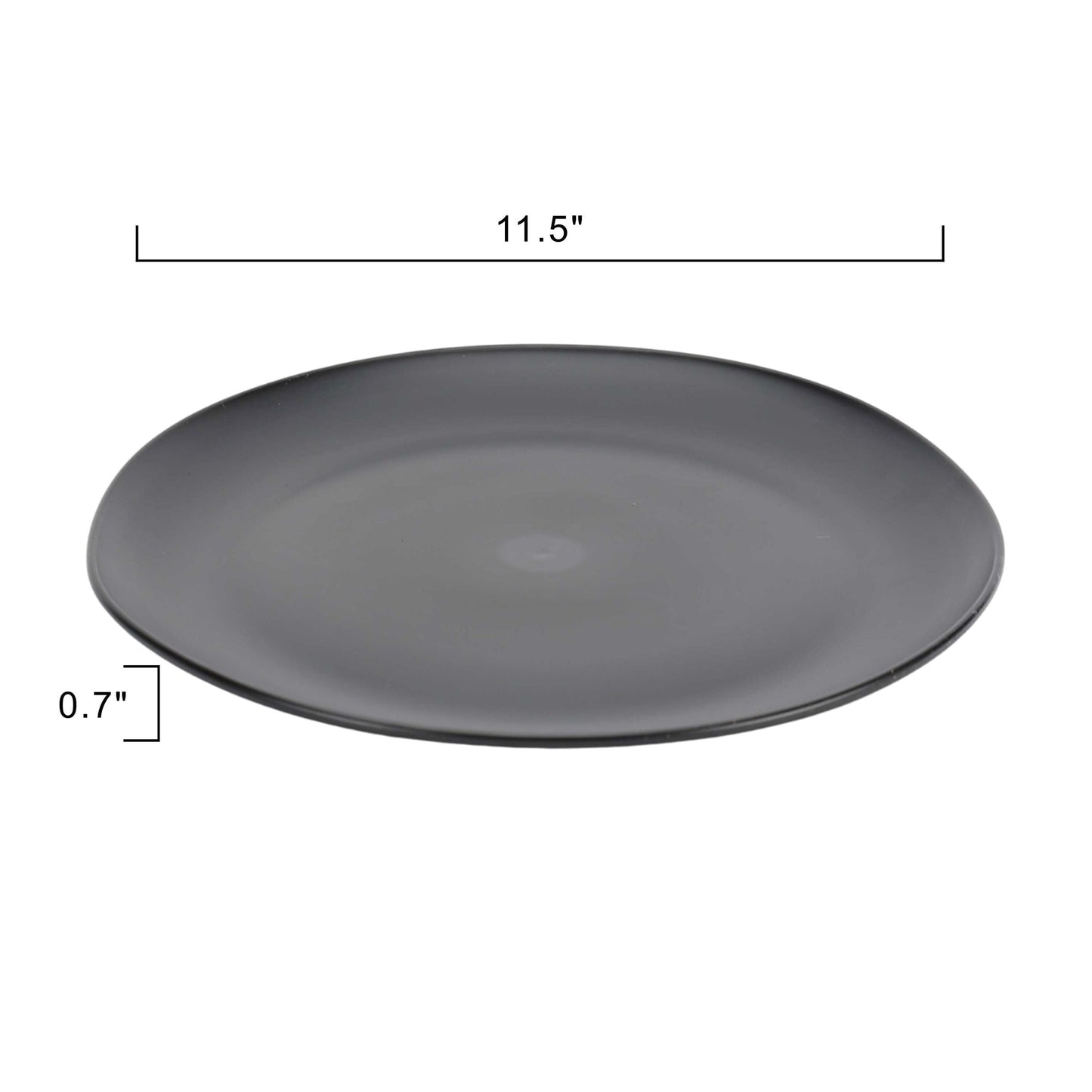 Black 12-Piece Eco-Friendly Recycled Plastic Dinnerware Set