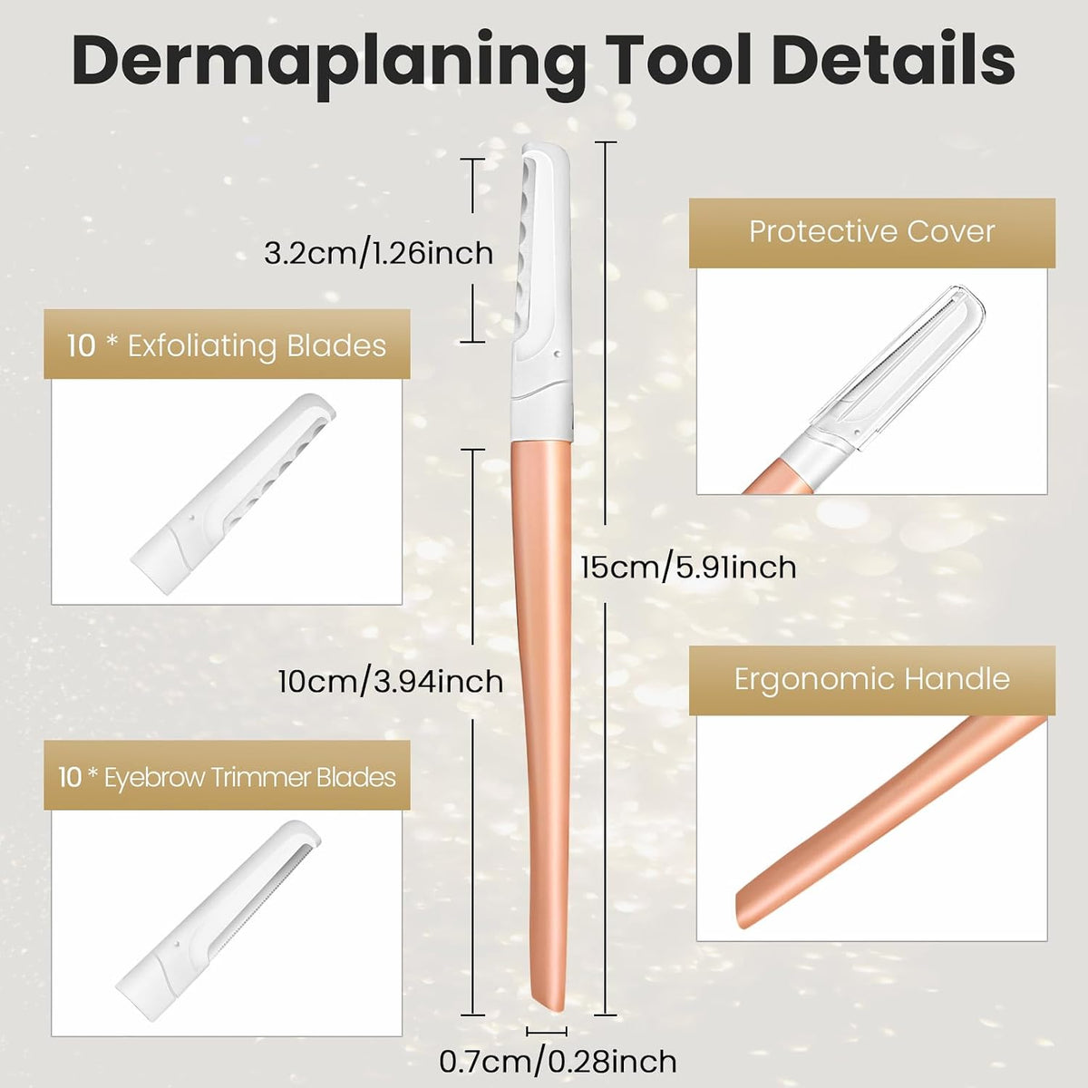 Revitalize Your Skin with the COSYLIFE Women's Facial Dermaplaning Razor – Achieve Flawless Complexion and Perfectly Shaped Eyebrows at Home