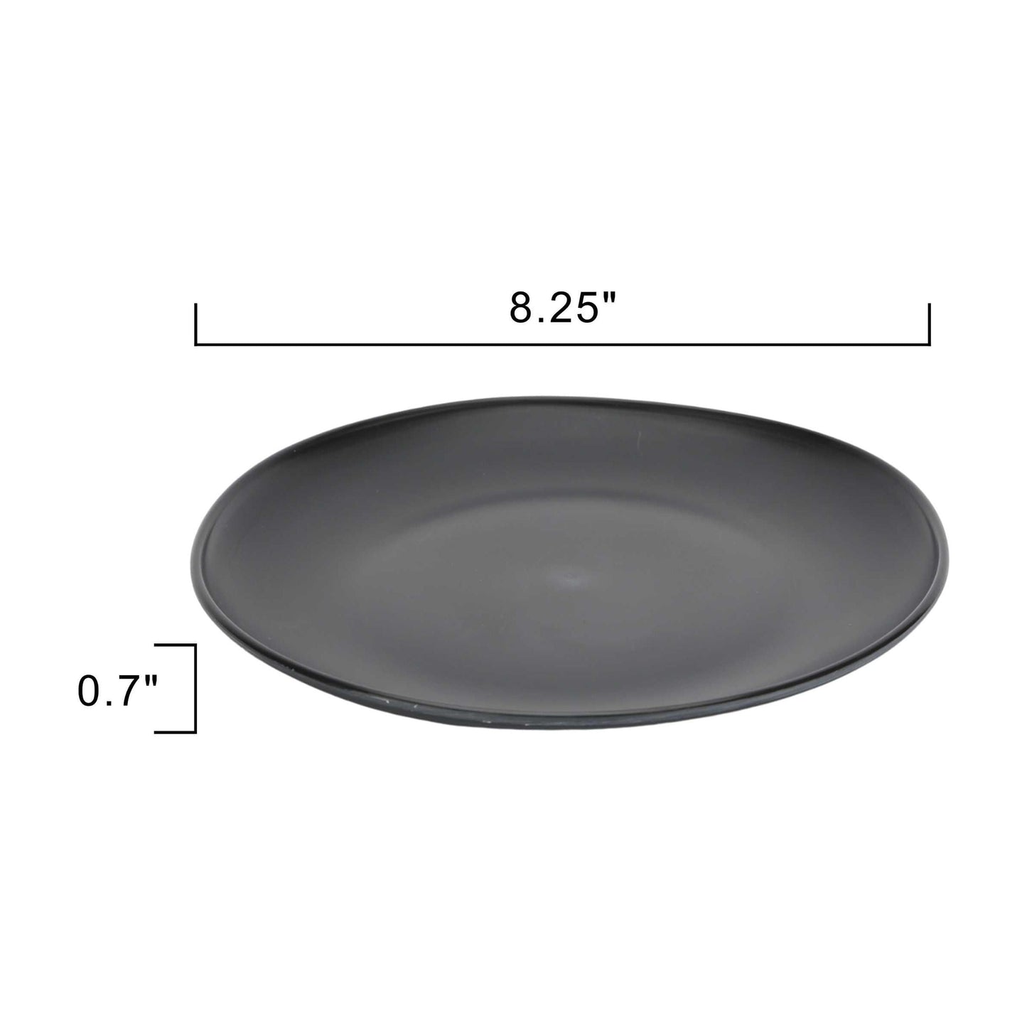 Black 12-Piece Eco-Friendly Recycled Plastic Dinnerware Set