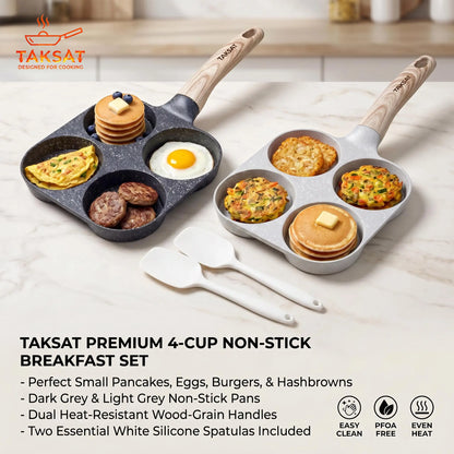 Revolutionize Your Breakfast with the 4-In-1 Non-Stick Skillet – Perfect for Eggs, Hamburgers, and More!
