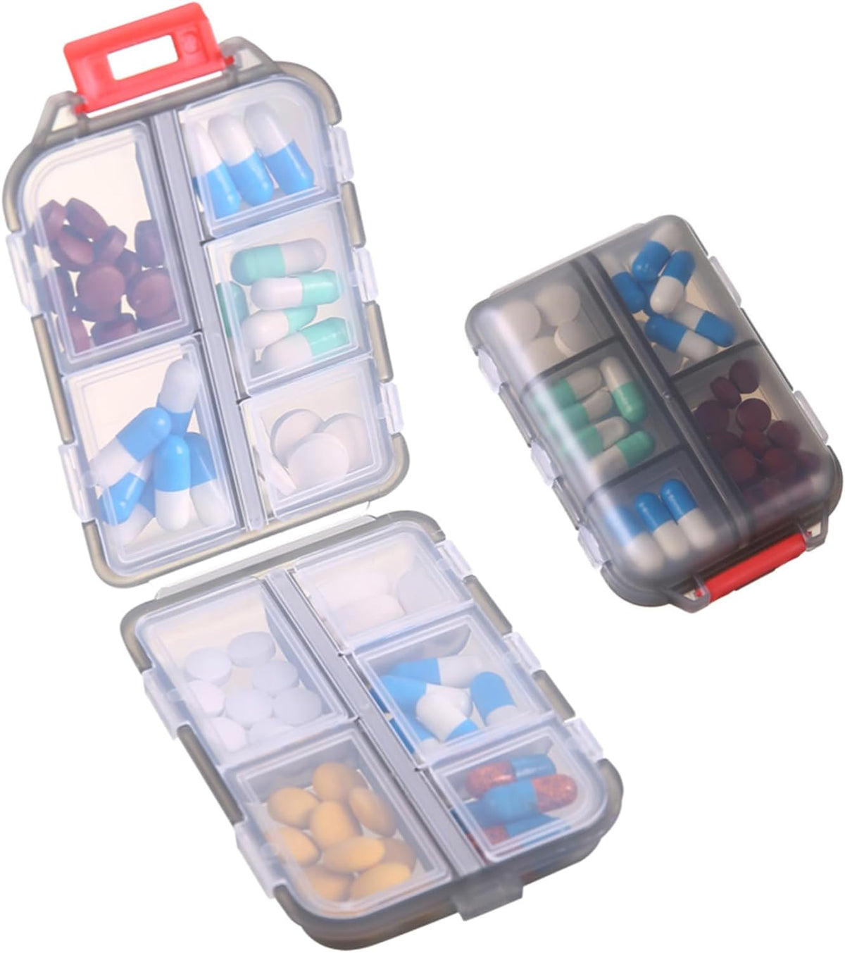 Ultimate Compact Travel Pill Organizer with 10 Easy-Access Compartments