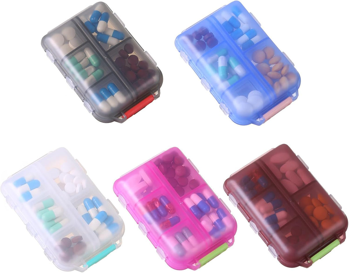 Ultimate Compact Travel Pill Organizer with 10 Easy-Access Compartments