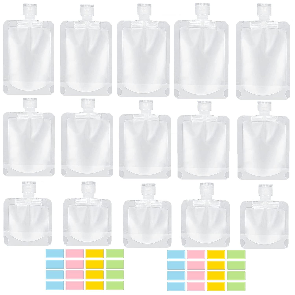 Ultimate 17-Piece TSA-Approved Travel Pouch Set for Toiletries - Convenient Refillable Containers for Your Favorite Liquids and Creams