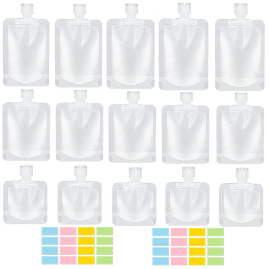 Ultimate 17-Piece TSA-Approved Travel Pouch Set for Toiletries - Convenient Refillable Containers for Your Favorite Liquids and Creams