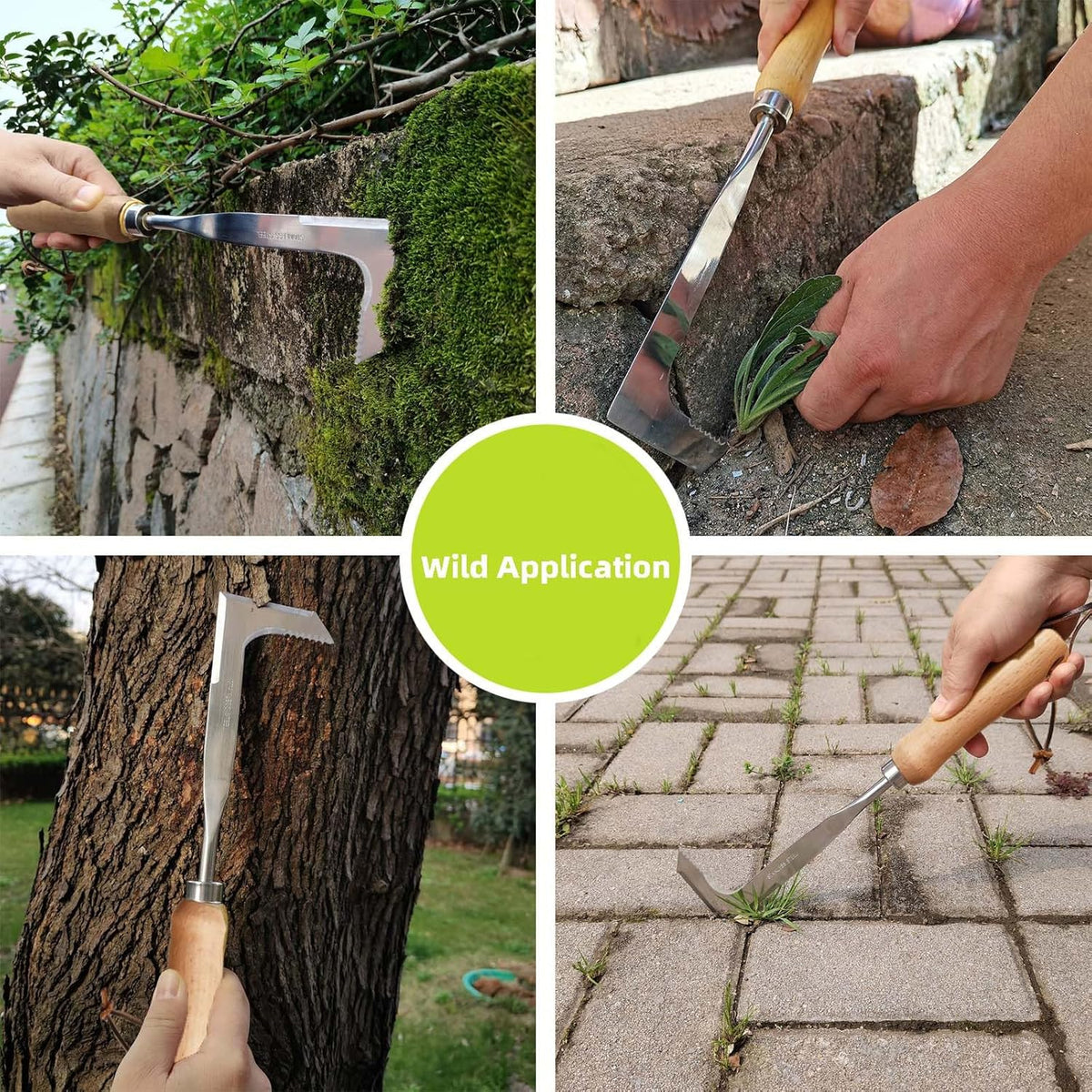 Crack Weeder, Stainless Steel Crevice Weeding Tool, Weeder Tool | L-Shaped Side-Walk Weed Puller Spatula, Efficient Manual Weeder for Sidewalk, Paver, Narrow and Wall Gaps, Walkway Edging