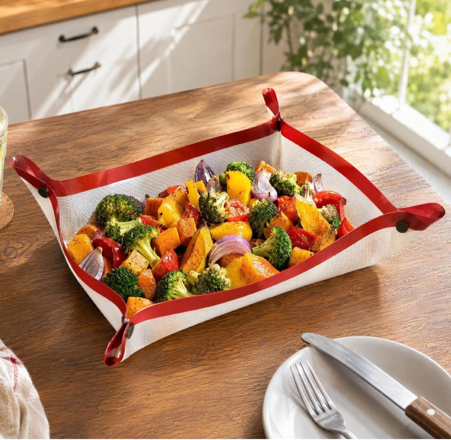Transform Your Baking with the Extra Large 23.6" x 15.8" Silicone Baking Mat - Snap Lock Edges for Mess-Free Cooking and Ultimate Non-Stick Performance