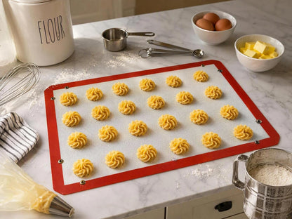 Transform Your Baking with the Extra Large 23.6" x 15.8" Silicone Baking Mat - Snap Lock Edges for Mess-Free Cooking and Ultimate Non-Stick Performance