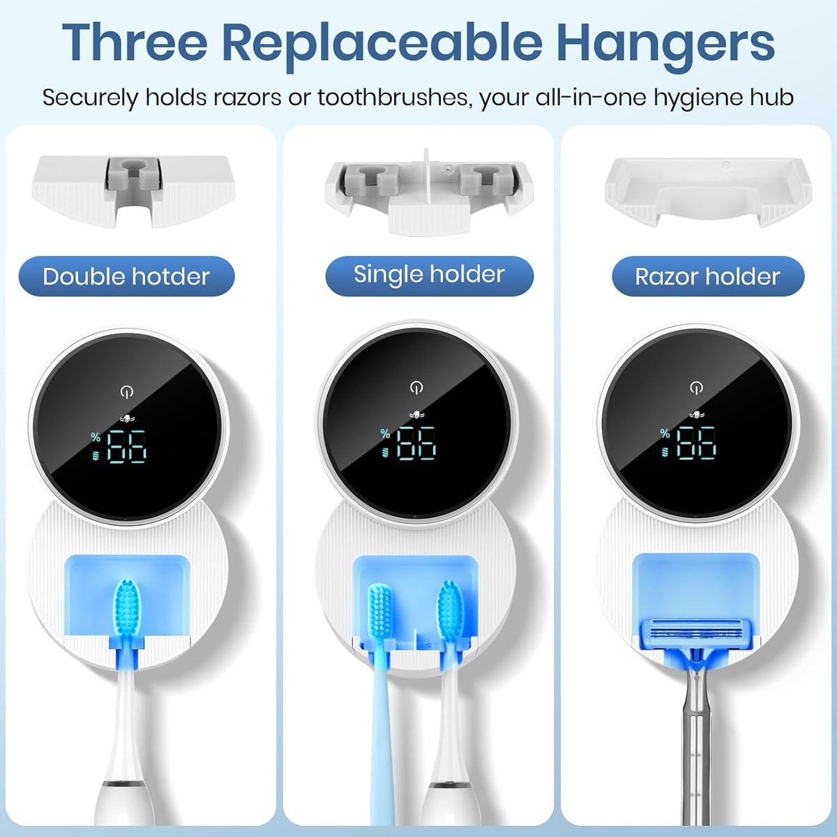 Revolutionary Wall-Mounted Toothbrush and Razor Holder - Perfect for Home and Travel Convenience