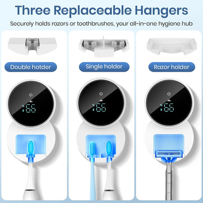 Revolutionary Wall-Mounted Toothbrush and Razor Holder - Perfect for Home and Travel Convenience