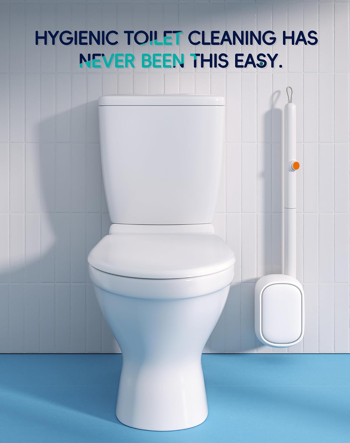 Transform Your Bathroom Cleaning Routine with Our Professional Disposable Toilet Cleaning System - Complete Kit with 36 Powerful Refills and Space-Saving Wall-Mounted Holder