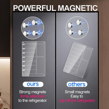 Elevate Your Meal Planning with Our Set of 2 Acrylic Weekly Planners for Refrigerator – Effortless Organization & Style