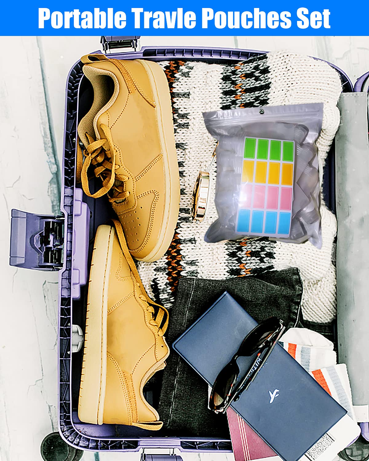 Ultimate 17-Piece TSA-Approved Travel Pouch Set for Toiletries - Convenient Refillable Containers for Your Favorite Liquids and Creams