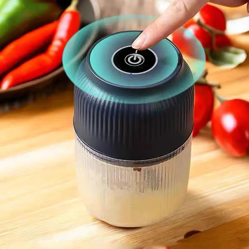 Electric Food Chopper and Mini Meat Grinder - Versatile Portable Kitchen Gadget for Grinding Meat, Vegetables, Onions, Ginger, Peppers, and More; Includes Cheese Grater and Lychee Peeler