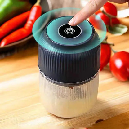 Electric Food Chopper and Mini Meat Grinder - Versatile Portable Kitchen Gadget for Grinding Meat, Vegetables, Onions, Ginger, Peppers, and More; Includes Cheese Grater and Lychee Peeler