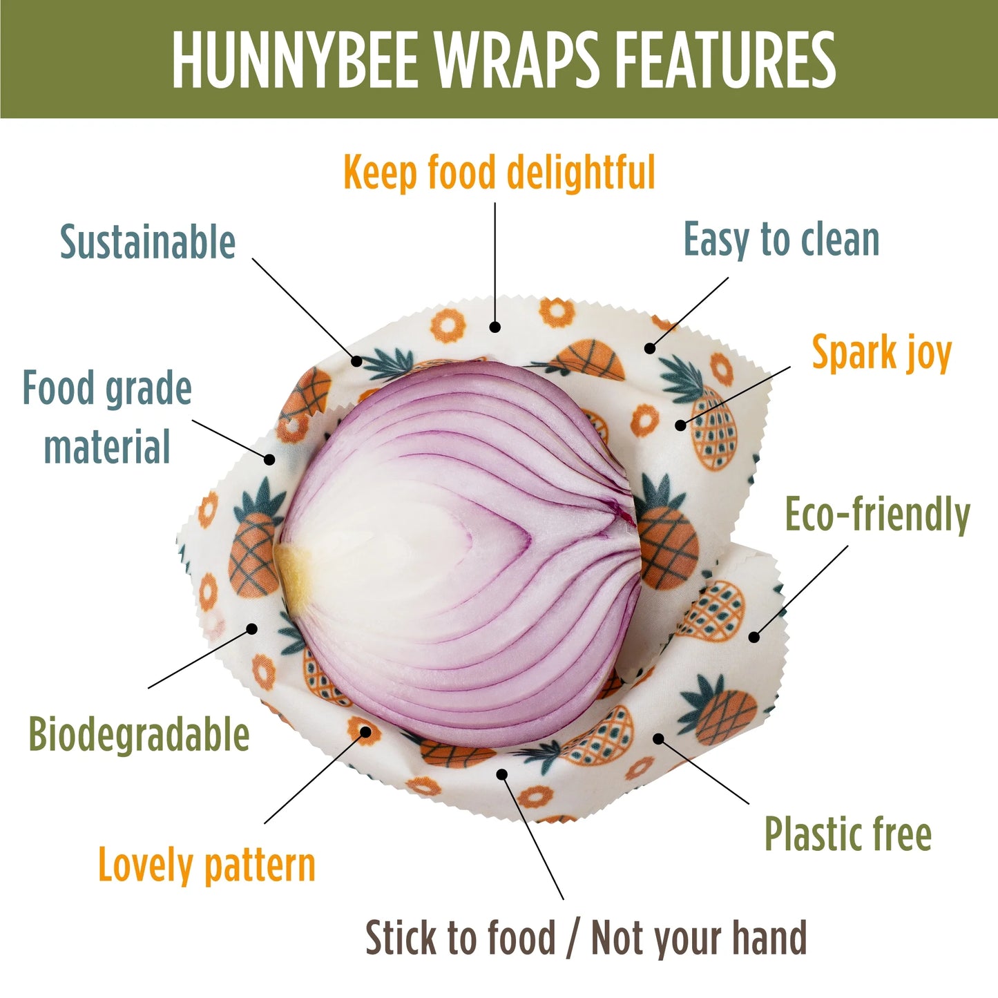 Co. Beeswax Food Wraps Set of 7 – Reusable, Zero Waste