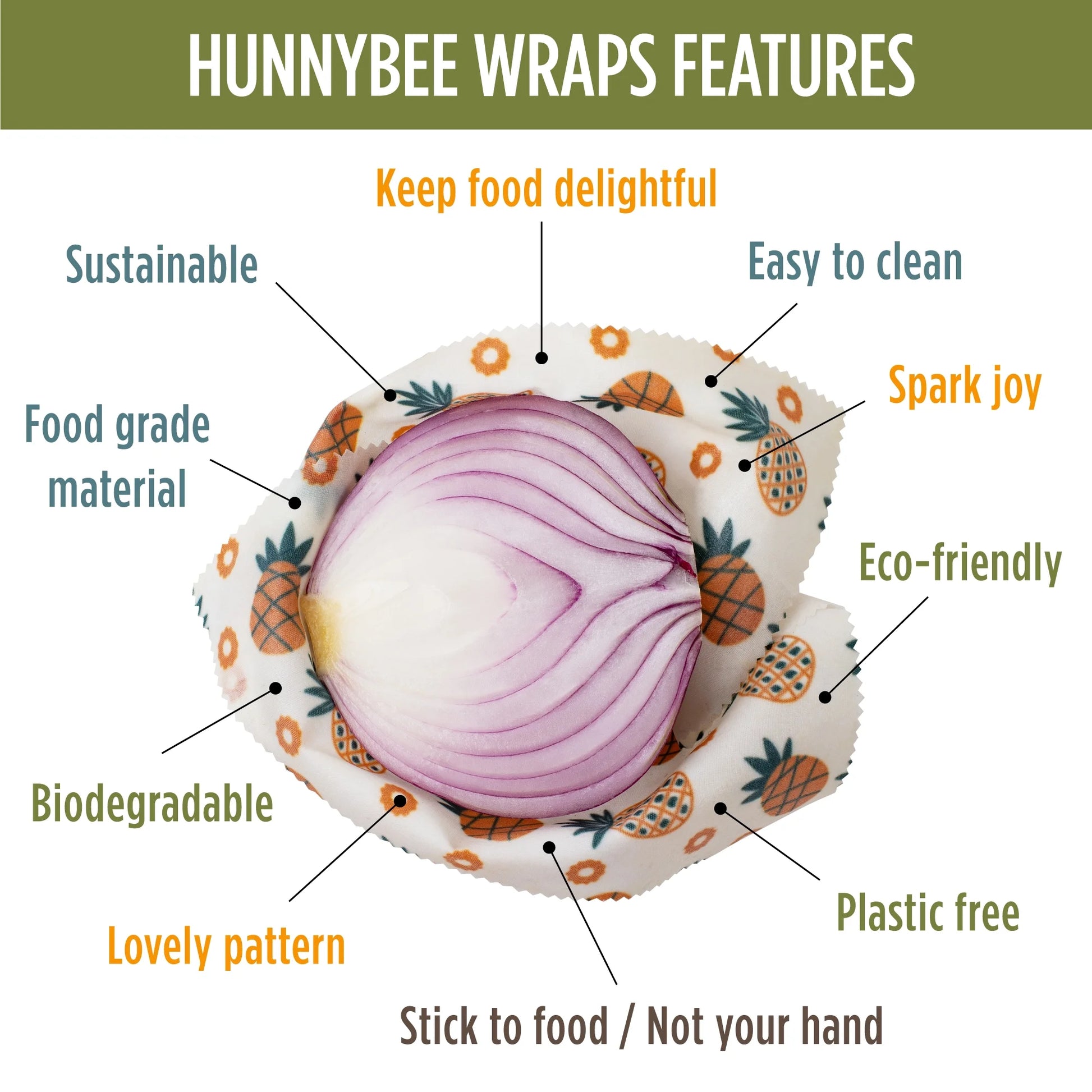 Co. Beeswax Food Wraps Set of 7 – Reusable, Zero Waste