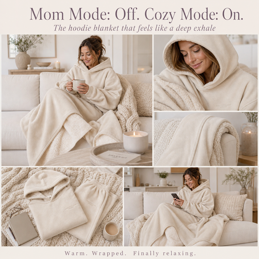 CozyCloud Hoodie Blanket — Oversized Wearable Warmth
