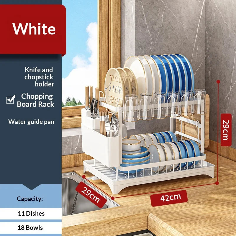 2-Tier Countertop Dish Drying Rack