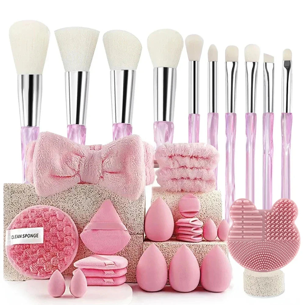 Professional Makeup Brush Set – Multiple Piece Counts & Colors