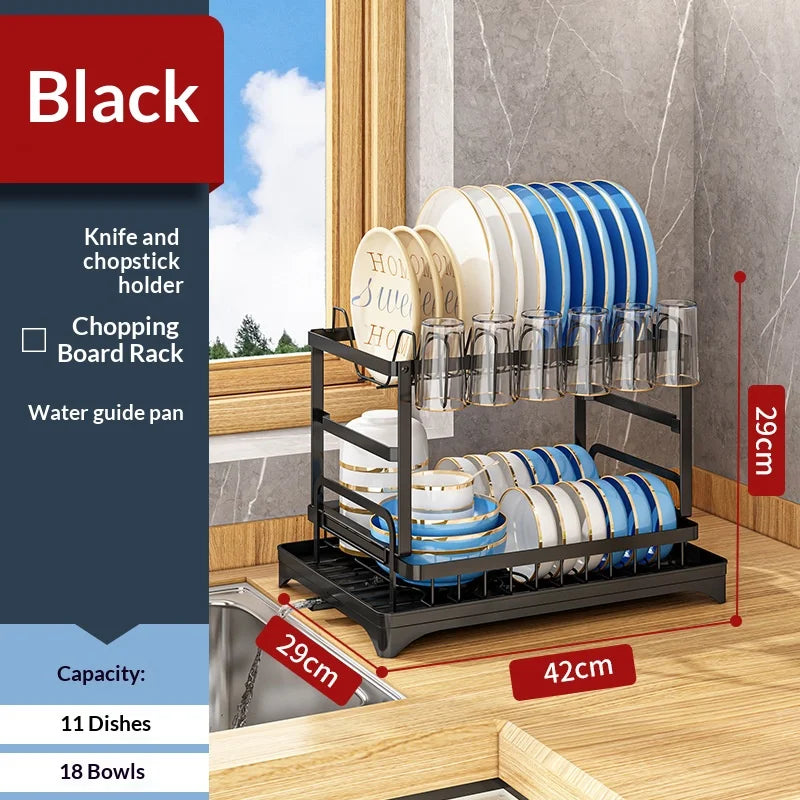 2-Tier Countertop Dish Drying Rack