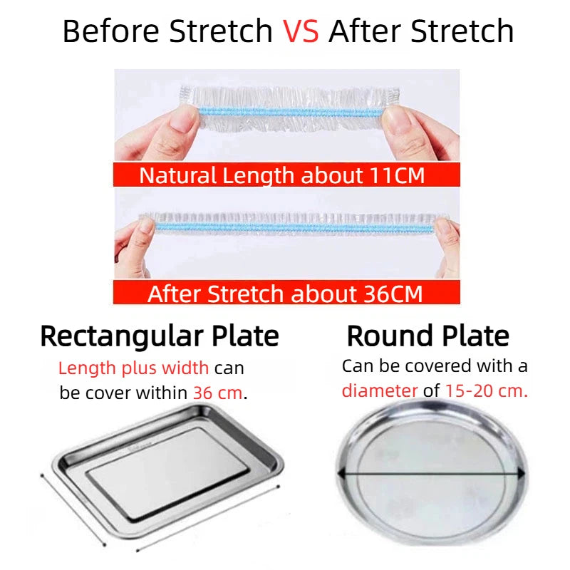 Elastic Food Covers – Stretch, Cover & Keep It Fresh in Any Size