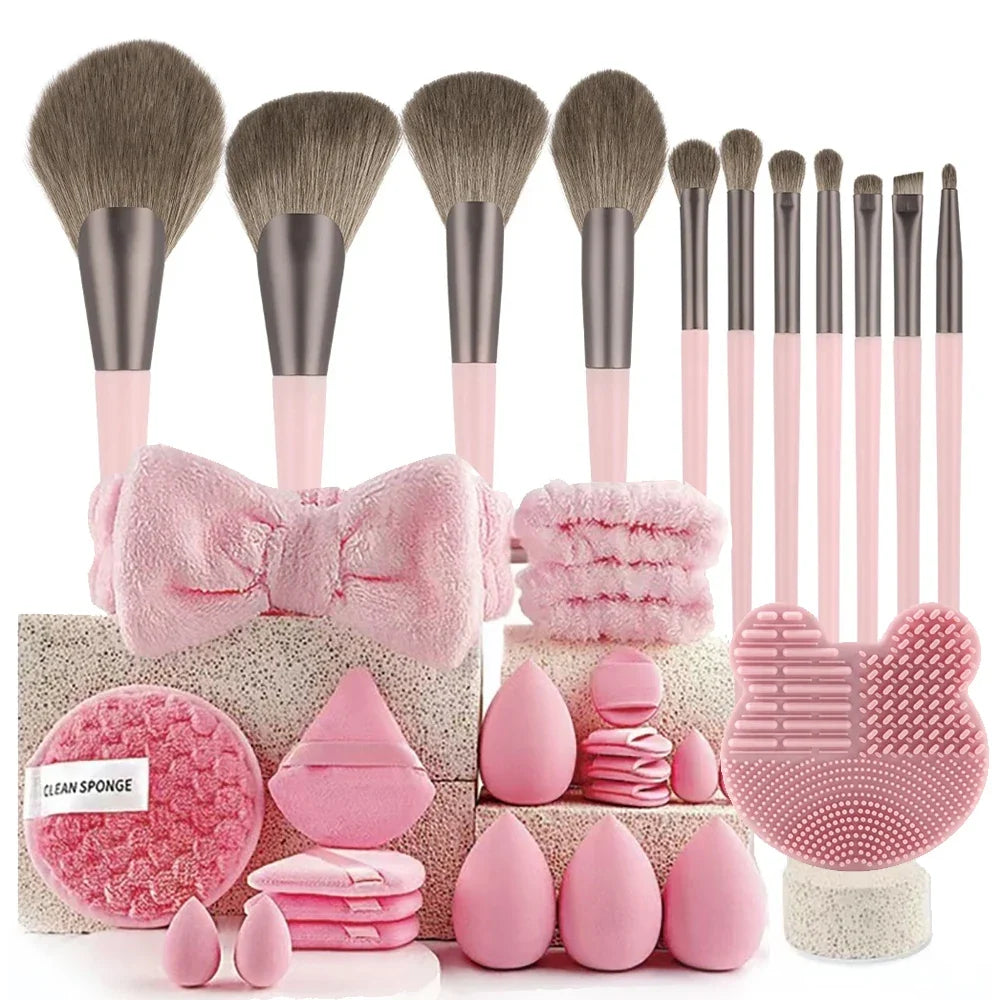Professional Makeup Brush Set – Multiple Piece Counts & Colors