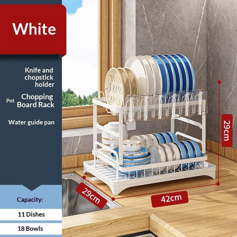 2-Tier Countertop Dish Drying Rack