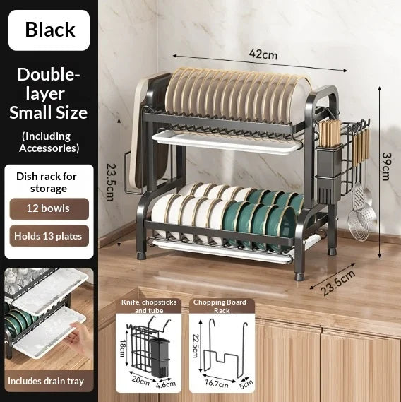 2-Tier Countertop Dish Drying Rack