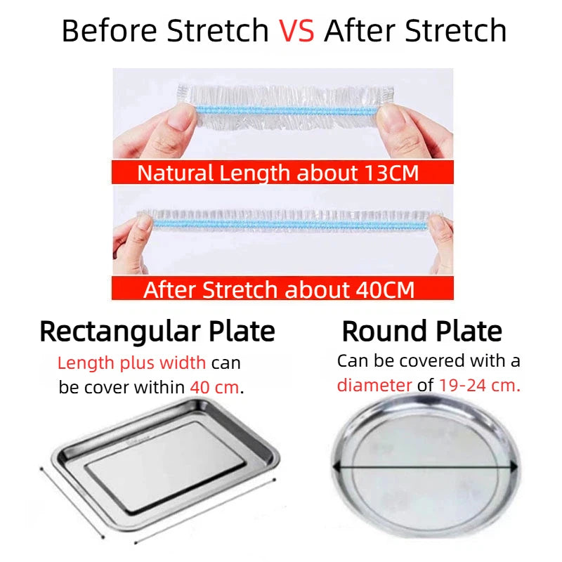 Elastic Food Covers – Stretch, Cover & Keep It Fresh in Any Size