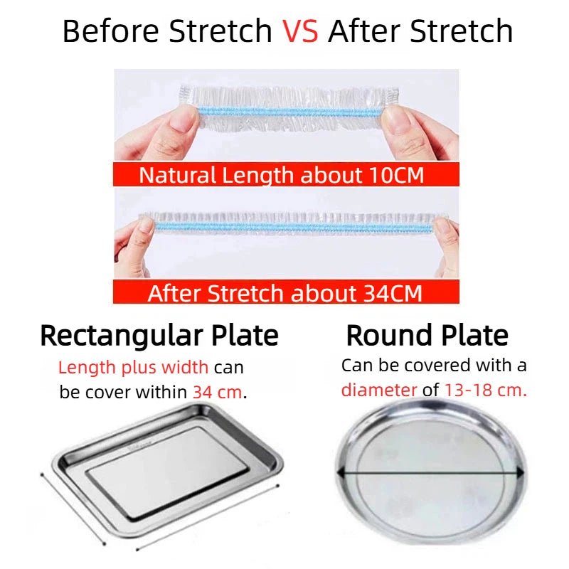 Elastic Food Covers – Stretch, Cover & Keep It Fresh in Any Size