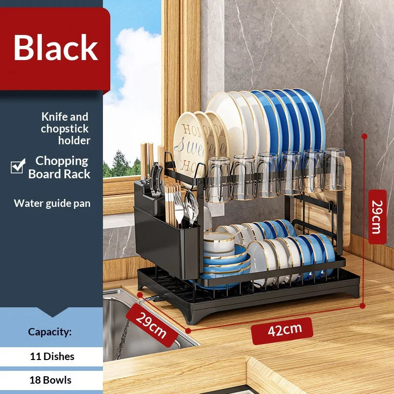 2-Tier Countertop Dish Drying Rack