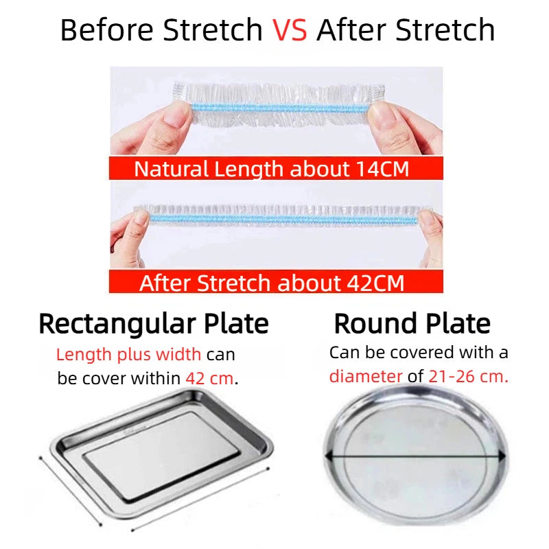 Elastic Food Covers – Stretch, Cover & Keep It Fresh in Any Size