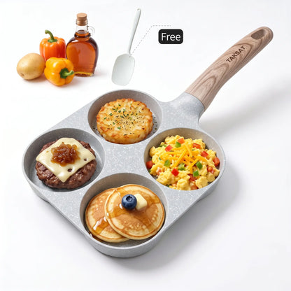 Revolutionize Your Breakfast with the 4-In-1 Non-Stick Skillet – Perfect for Eggs, Hamburgers, and More!