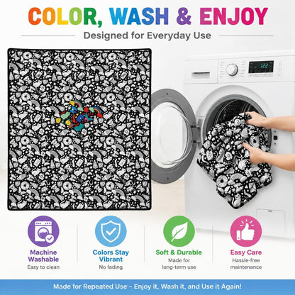 Unleash Your Creativity with the Colorful Coloring Blanket and Marker Set