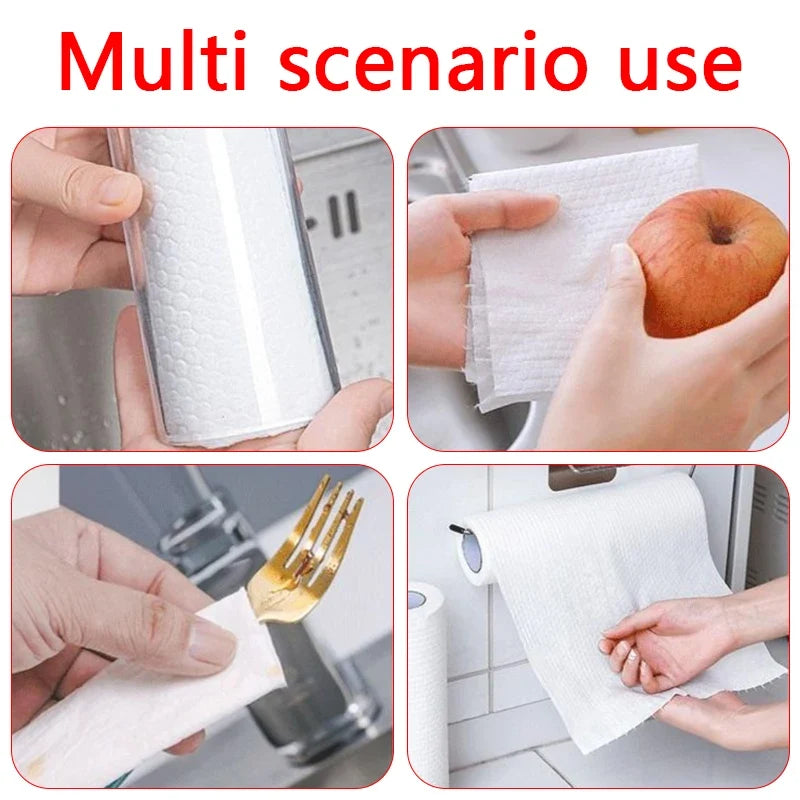 Lazy Rag Kitchen Cleaning Roll – 100 Sheets, Wet & Dry Use