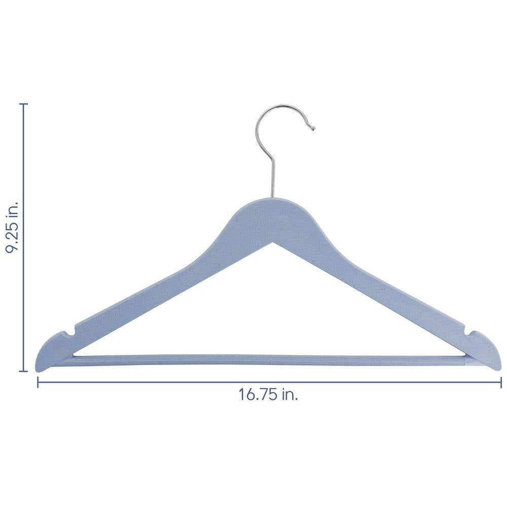 Eco Friendly Coat Hangers in Blue 20 Piece