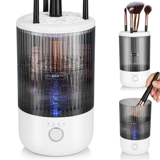 Revolutionary Electric Makeup Brush Cleaner: Effortless Cleaning & Quick Drying for Flawless Skin