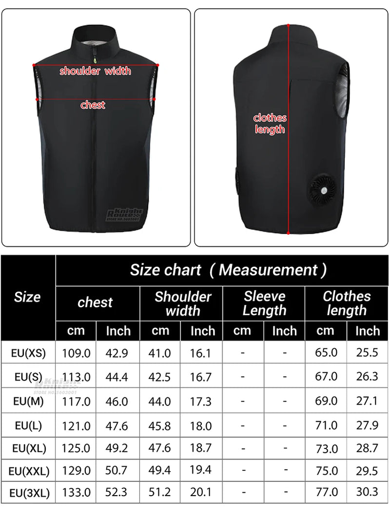 2026 New Arrival Fan Vest Wearable Cooling Air-Conditioned Clothes Lightweight Sleeveless for Daily Commute Camping Fishing Hiki